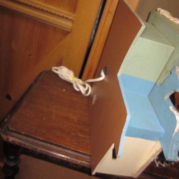 Vtg Kurt Adler lightup Snowtown Post office florist 10 in Height - Picture 3 of 5